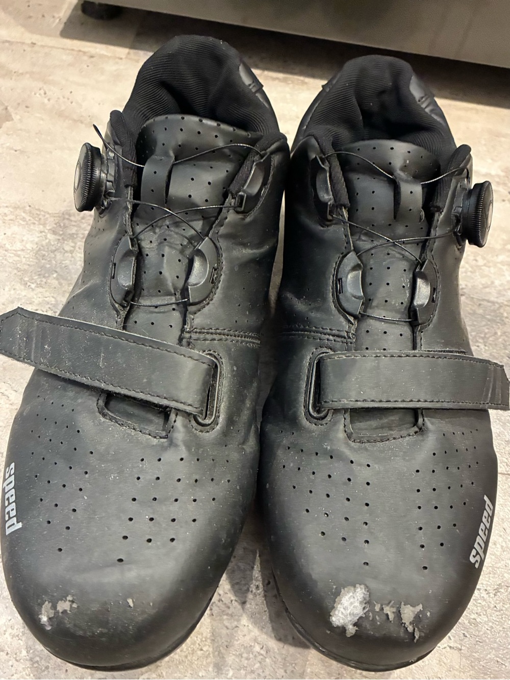 Men's Clipless Cycling Shoes — Dial Closure + Hook-and-Loop